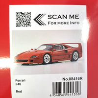 FERRARI F40 RED 1/18, DIECAST COLLECTABLES