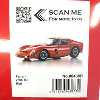 FERRARI 250 GTO RED 1/18, DIECAST COLLECTABLES