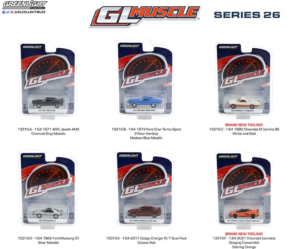 MUSCLE SERIES 26 6 OFF IN BOX 1/64, DIECAST COLLECTABLES
