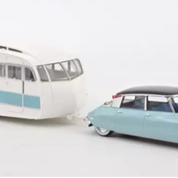 Citroën DS 19 1959 Nuage Blue and Purple + Caravane Hénon 1:18 Norev COMING SOON
