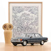 Mercedes Benz 350 SEL 1979 Hansa Blue 1:18