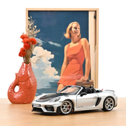 Porsche 718 Spyder RS w/ Weissach Pack 2023 GT-Silvermetallic 1:18 Norev COMING SOON
