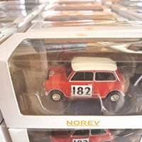 Mini Cooper S 1964 Tartan Red with Racing Number 182 1:54