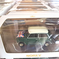 Mini Cooper S 1964 Almond Green and Flag on Bonnet 1:54