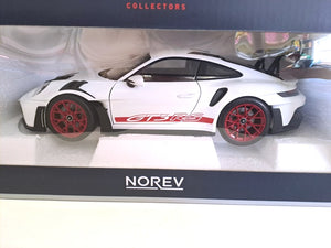 Porsche 911 GT3 RS 2022 White & Pyro red 1:18