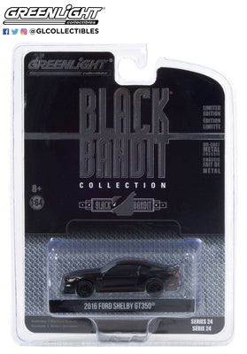 FORD MUSTANG SHELBY GT350 BLACK BANDIT S24  6 OFF IN BOX '1/64, DIECAST COLLECTABLES