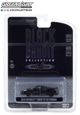 CHEV CORVETTE C8 STINGRAY BLACK BANDIT S 24 6 OFF IN BOX '20 1/64, DIECAST COLLECTABLES