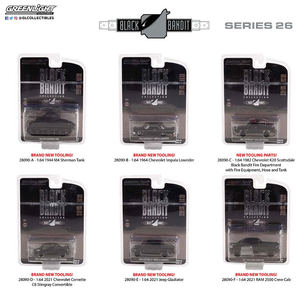 BLACK BANDIT S26 6 OFF IN BOX 1/64, DIECAST COLLECTABLES
