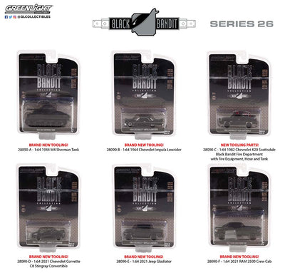 BLACK BANDIT S26 6 OFF IN BOX 1/64, DIECAST COLLECTABLES