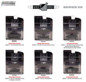 BLACK BANDIT S26 6 OFF IN BOX 1/64, DIECAST COLLECTABLES