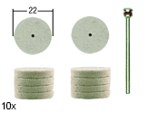 Proxxon - Felt Polishing Disks 22Mm Diameter