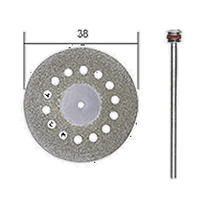 DIAMOND CUTTING DISK VENTED 38 MM DIA WITH ARBOR