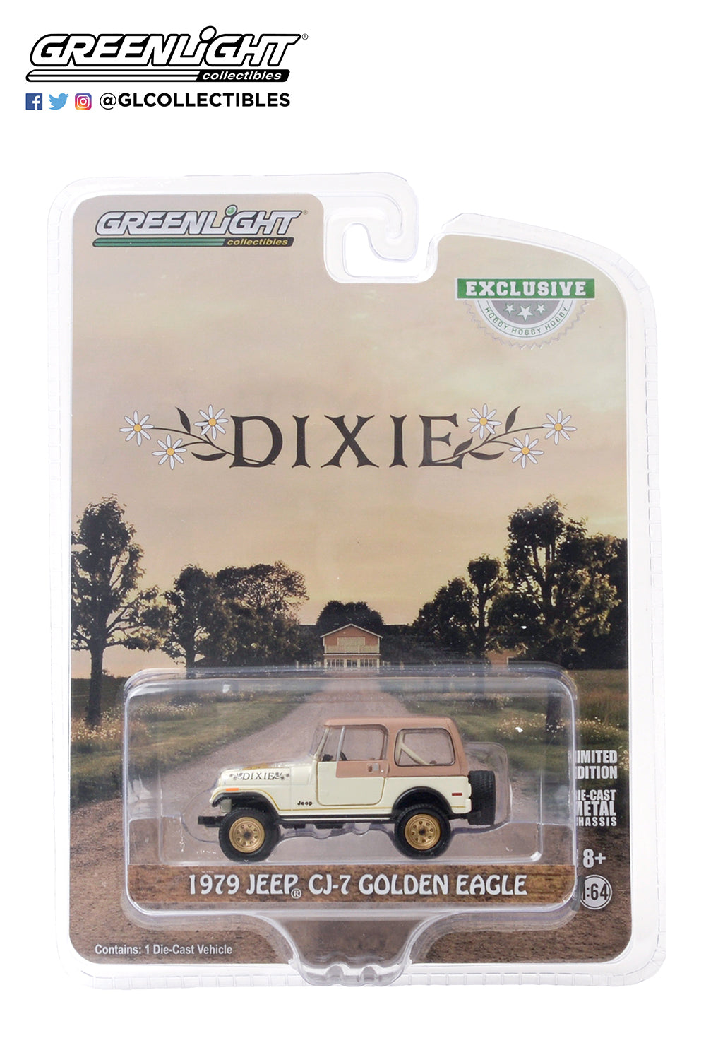 JEEP CJ7 GOLDEN EAGLE "DIXIE" HOBBY EXCL 6 OFF IN BOX 1979 1/64