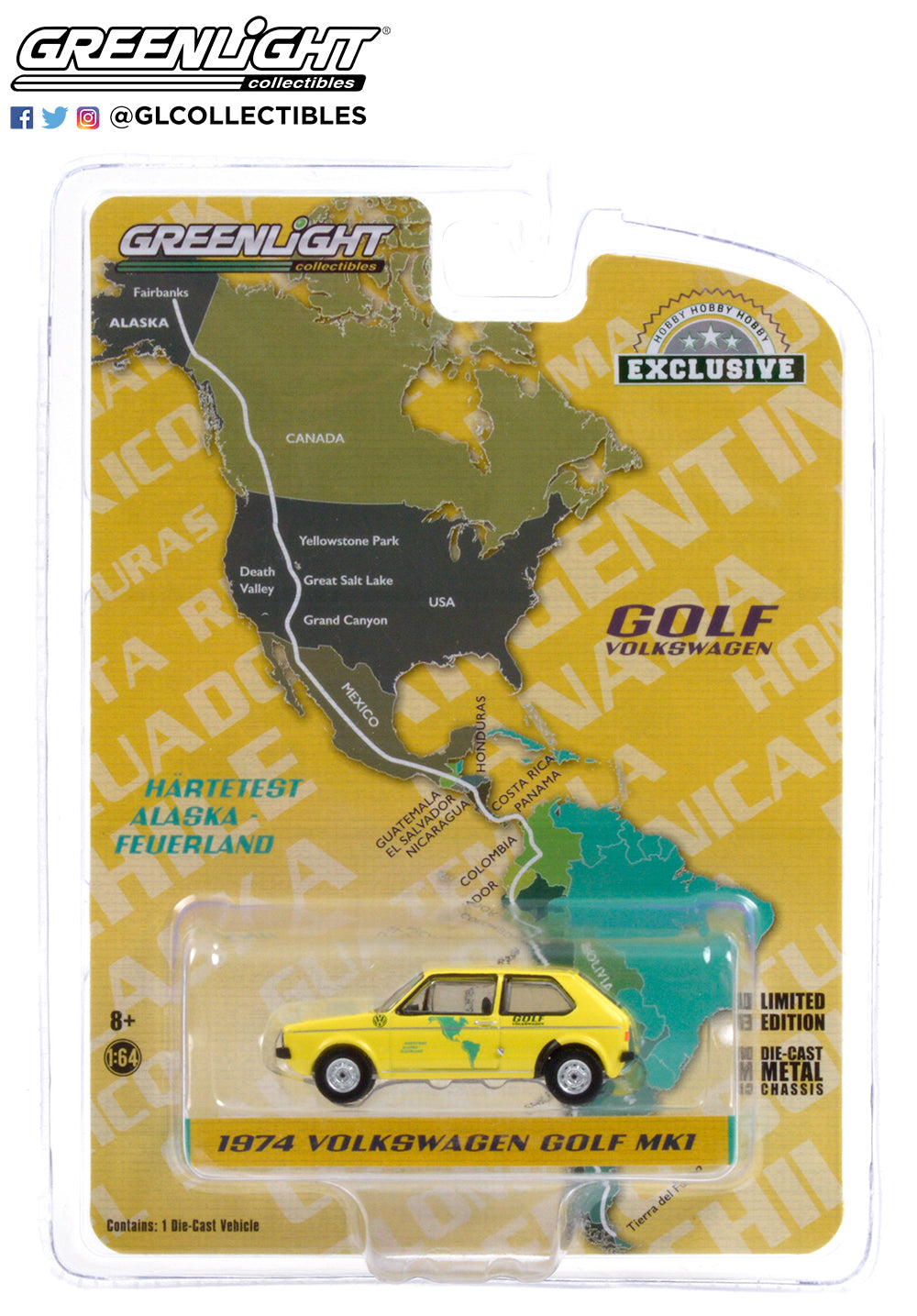 VWGOLF MK1 HARTETEST ALASKA-FEUERLAND  USA/TIERRA 6 OFF IN BOX, DIECAST COLLECTABLES