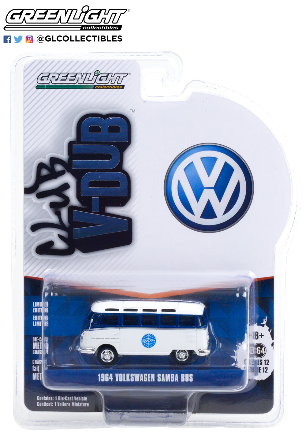 CLUB VEE-DUB SERIES 12 VW SAMBA BUS PAN AM AIRWAYS 6 OFF IN BOX, DIECAST COLLECTABLES