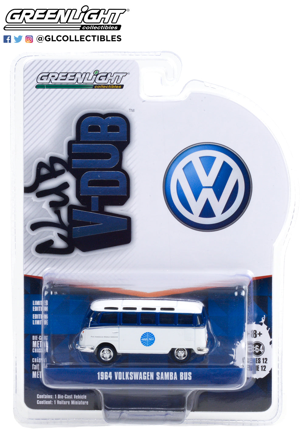 CLUB VEE-DUB SERIES 12 VW SAMBA BUS PAN AM AIRWAYS 6 OFF IN BOX