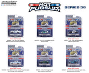 HOT PURSUIT SERIES 36 6 OFF IN BOX  1/64, DIECAST COLLECTABLES