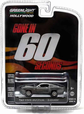 FORD MUSTANG ELEANOR SILVER 1967 6 OFF IN BOX 1/64