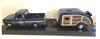 CHEVY C10 FLEETSIDE PU WITH CARAVAN BLUE 1966 1/24 EACH, DIECAST CAR, COLLECTABLE CAR.
