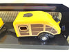 FORD F-100 WITH CARAVAN SET 1955 YELLOW 1/24 EACH, DIECAST CAR, COLLECTABLE CAR.