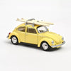 VW Beetle 1303 1973 Pastel Yellow with surfboard 1:43