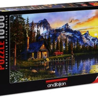 SUNSET CABIN 1000 PIECES,JIGSAW PUZZLE,ADULT PUZZLES, ANATOLIAN