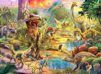 LANDSCAPE OF DINOSAURS 500 PIECES,JIGSAW PUZZLE,ADULT PUZZLES, ANATOLIAN