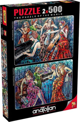 COLORFUL NOTES 2X500 PIECES,JIGSAW PUZZLE,ADULT PUZZLES, ANATOLIAN
