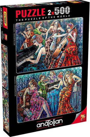 COLORFUL NOTES 2X500 PIECES,JIGSAW PUZZLE,ADULT PUZZLES, ANATOLIAN