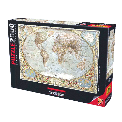 World Map In 2000 WORLD MAP 2000 PIECES ANATOLIAN PUZZLE