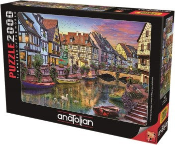 COLMAR CANAL 2000 PIECES,JIGSAW PUZZLE,ADULT PUZZLES, ANATOLIAN