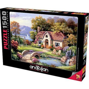 SPRING COTTAGE IN FULL BLOOM 1500 PIECES,JIGSAW PUZZLE,ADULT PUZZLES, ANATOLIAN