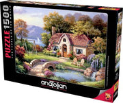STONE BRIDGE COTAGE 1500 PIECES,JIGSAW PUZZLE,ADULT PUZZLES, ANATOLIAN