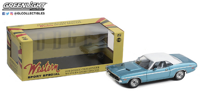 DODGE CHALLENGER - WESTN SPORT SPECIAL - LBLUE '70 1/18, DIECAST COLLECTABLES