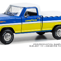 RUNNING ON EMPTY '69 FORD F-100 WH BED COVER - GOODYEAR 1/24, DIECAST COLLECTABLES