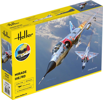 Mirage IIIE/RD 1/48 STARTER KIT, PLASTIC SCALE MODEL