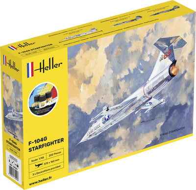 LOCKHEED F-104G Starfighter 1/48 STARTER KIT, PLASTIC SCALE MODEL
