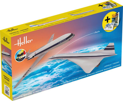 Caravelle + Concorde 1/100 STARTER KIT, PLASTIC SCALE MODEL