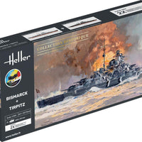 Bismarck + Tirpitz TWINSET 1/400 STARTER KIT, PLASTIC SCALE MODEL