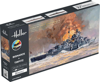 Bismarck + Tirpitz TWINSET 1/400 STARTER KIT, PLASTIC SCALE MODEL
