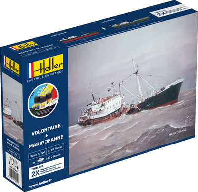 TRAWLER VOLONTAIRE + MARIE JEANNE Twinset 1/200 STARTER KIT, PLASTIC SCALE MODEL