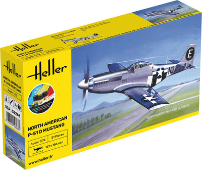 P-51 Mustang 1/72 STARTER KIT, PLASTIC SCALE MODEL