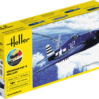 GRUMMAN F6F Hellcat 1/72 STARTER KIT, PLASTIC SCALE MODEL