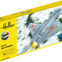 SAAB Ja-37 Viggen Swedish Air Force 1/72 STARTER KIT, PLASTIC SCALE MODEL
