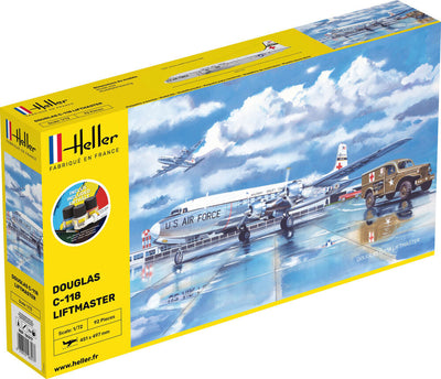 DOUGLAS C-118 LIFTMASTER 1/72 STARTER KIT, PLASTIC SCALE MODEL