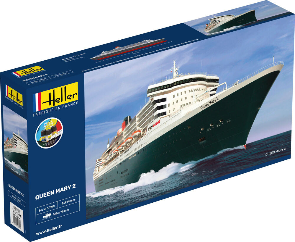 Queen Mary 2 1/600 STARTER KIT, PLASTIC SCALE MODEL