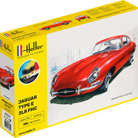 Jaguar Type E 3L8 FHC 1/24 STARTER KIT, PLASTIC SCALE MODEL