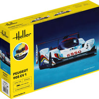 STARTER KIT Peugeot 905 EV 1 1/24, PLASTIC SCALE MODEL