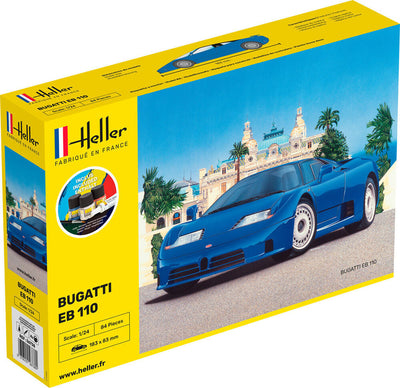 BUGATTI EB 110 1/24 STARTER KIT, PLASTIC SCALE MODEL