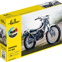 STARTER KIT YAMAHA TY 125 BIKE 1/8. PLASTIC SCALE MODEL